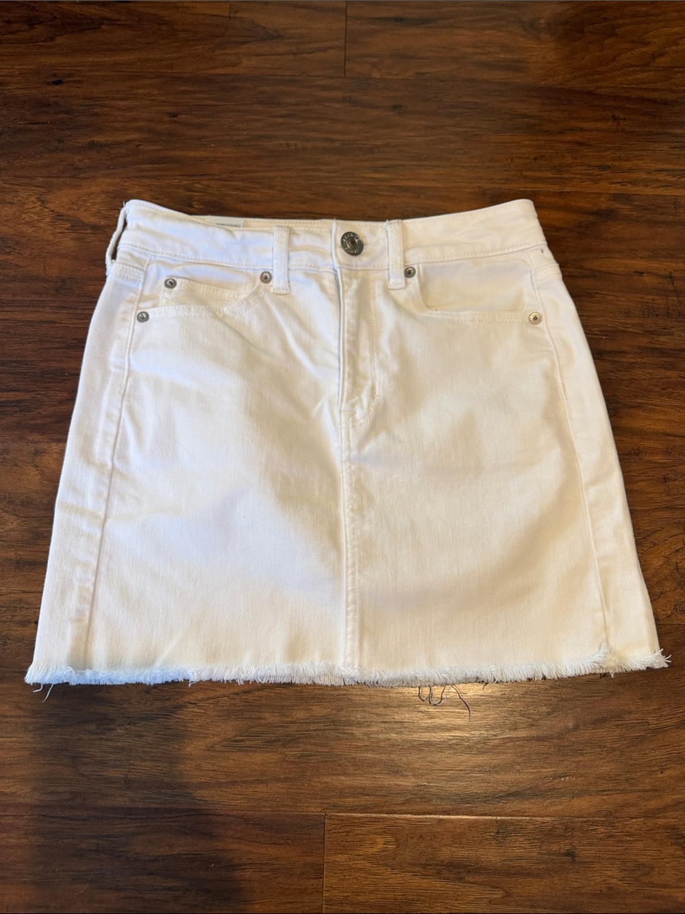 American Eagle Outfitters White Denim Mini Skirt